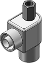 Technical drawing — BODY OPTION "E" 3WNC PIPED EXHAUST CONDUIT CONNECTION