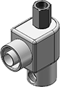 Technical drawing — METERED BODY 3WNC PIPED EXHAUST CONDUIT CONNECTION