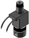 Technical drawing — 2WNO MOLDED LEAD STYLE COIL STAINLESS STEEL BODY WITH 10-32 PORTS