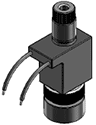 Technical drawing — 2WNO MOLDED LEADS COIL STUD MANIFOLD MOUNT WITH STAINLESS STEEL BODY