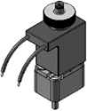 Technical drawing — 3WNC EXHAUST TO ATMOSPHERE MOLDED LEADS COIL MANIFOLD MOUNT PLASTIC BODY