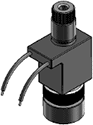Technical drawing — 3WNC PIPED EXHAUST MOLDED LEADS COIL STUD MANIFOLD MOUNT WITH STAINLESS STEEL BODY