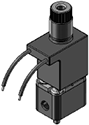 Technical drawing — 3WNO MOLDED COIL WITH LEADS PLASTIC BODY WITH 10-32 PORTS