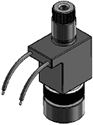Technical drawing — 3WNO PIPED EXHAUST MOLDED LEADS COIL STUD MANIFOLD MOUNT WITH STAINLESS STEEL BODY
