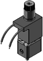 Technical drawing — 3W MULTI-PURPOSE MOLDED COIL WITH LEADS PLASTIC BODY WITH 10-32 PORTS