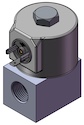 Technical drawing — MODEL 72B 1/2-14 NPT 2WNC DIN Style Coil