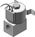 Technical drawing — MODEL 72B 1/2-14 NPT 2WNC GROMMET/BRACKET WITH LEADS