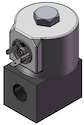 Technical drawing — MODEL 72T 3/8-18 NPT 2WNC DIN Style Coil