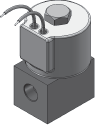 Technical drawing — MODEL 72T 3/8-18 NPT 2WNC GROMMET WITH LEADS