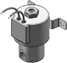 Technical drawing — MODEL 73 1/4-18 NPT 3WNC EXHAUST TO ATMOSPHERE GROMMET/BRACKET CONNECTION