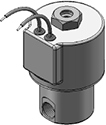 Technical drawing — MODEL 73 1/4-18 NPT 3WNC EXHAUST TO ATMOSPHERE GROMMET WITH LEADS