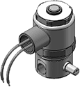Technical drawing — MODEL E22 MANUAL OVERRIDE 2WNC EXPLOSION PROOF