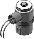 Technical drawing — MODEL E22 C/I 1/4-18 NPT 2WNC EXPLOSION PROOF