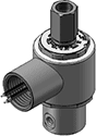 Technical drawing — MODEL E55 10-32 PORTS 3-WAY DIRECTIONAL CONTROL EXPLOSION PROOF