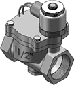 Technical drawing — 1-1/2" NPT PORTS 2WNC EXPLOSION PROOF