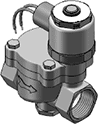 Technical drawing — 1" NPT PORTS 2WNC EXPLOSION PROOF