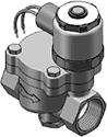 Technical drawing — 1" NPT PORTS 2WNC EXPLOSION PROOF
