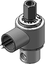 Technical drawing — MODEL EL53 METERED BODY 3WNC PIPED EXHAUST EXPLOSION PROOF
