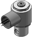 Technical drawing — MODEL ELL53 METERED BODY 3WNC EXHAUST TO ATMOSPHERE EXPLOSION PROOF