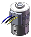 Technical drawing — SERIES 20 MODEL 22 3-WIRE 1/8-27 NPT 2WNC MAGNETIC LATCHING COIL WITH LEADS