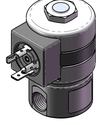 Technical drawing — SERIES 20 MODEL 22 4 PIN DIN 1/4-18 NPT 2WNC MAGNETIC LATCHING COIL