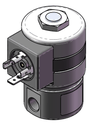 Technical drawing — SERIES 20 MODEL 22 4 PIN DIN 1/8-27 NPT 2WNC MAGNETIC LATCHING COIL