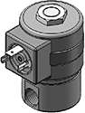 Technical drawing — MODEL 22 1/4-18 NPT 2WNC MAGNETIC LATCHING COIL DIN STYLE COIL