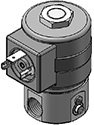 Technical drawing — MODEL 22 METERING 2WNC MAGNETIC LATCHING COIL DIN STYLE COIL