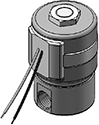 Technical drawing — MODEL 22 1/4-18 NPT 2WNC MAGNETIC LATCHING COIL WITH LEADS