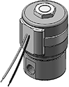 Technical drawing — MODEL 22 1/8-27 NPT 2WNC MAGNETIC LATCHING COIL WITH LEADS