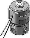 Technical drawing — MODEL 22 METERING 2WNC MAGNETIC LATCHING COIL WITH LEADS