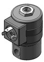 Technical drawing — SERIES 20 MODEL 23 1/8-27 NPT 3WNC EXHAUST TO ATMOSPHERE MAGNETIC LATCHING COIL