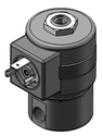 Technical drawing — SERIES 20 MODEL 23 BODY OPTION "O" 3WNC EXHAUST TO ATMOSPHERE MAGNETIC LATCHING COIL