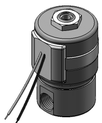 Technical drawing — SERIES 20 MODEL 23 1/4-18 NPT 3WNC EXHAUST TO ATMOSPHERE MAGNETIC LATCHING COIL WITH LEADS