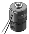 Technical drawing — SERIES 20 MODEL 23 BODY OPTION "O" 3WNC EXHAUST TO ATMOSPHERE MAGNETIC LATCHING COIL WITH LEADS