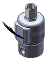 Technical drawing — SERIES 20 MODEL 23 3-WIRE 1/8-27 NPT 3WAY PIPED EXHAUST MAGNETIC LATCHING COIL WITH LEADS