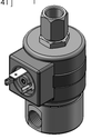 Technical drawing — SERIES 20 MODEL 23 BODY OPTION "R" 3WNC PIPED EXHAUST MAGNETIC LATCHING COIL
