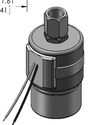 Technical drawing — SERIES 20 MODEL 23 BODY OPTION "E" 3WNC PIPED EXHAUST MAGNETIC LATCHING COIL WITH LEADS