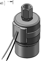 Technical drawing — SERIES 20 MODEL 25 BODY OPTION "E" 3-WAY DIRECTIONAL CONTROL MAGNETIC LATCHING COIL WITH LEADS