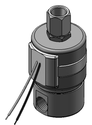 Technical drawing — SERIES 20 MODEL 26 1/4-18 NPT 3-WAY MULTI-PURPOSE MAGNETIC LATCHING COIL WITH LEADS