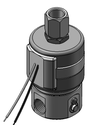 Technical drawing — SERIES 20 MODEL 26 METERING 3-WAY MULTI-PURPOSE MAGNETIC LATCHING COIL WITH LEADS