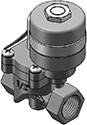 Technical drawing — 2WNC MAGNET LATCHING COIL WITH LEADS 1/2" NPT PORTS
