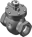 Technical drawing — 2WNC MAGNET LATCHING DIN COIL 2-1/2" NPT PORTS