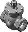Technical drawing — 2WNC MAGNET LATCHING COIL WITH LEADS 2-1/2" NPT PORTS