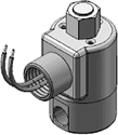 Technical drawing — MODEL BP21 1/4-18 NPT 2WNO BODY PORTS CONDUIT CONNECTION