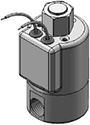 Technical drawing — MODEL BP21 1/4-18 NPT 2WNO BODY PORTS GROMMET WITH LEADS