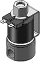 Technical drawing — MODEL BP21 1/4-18 NPT 2WNO BODY PORTS YOKE WITH SPADE TERMINALS