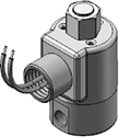Technical drawing — MODEL BP21 1/8-27 NPT 2WNO BODY PORTS CONDUIT CONNECTION