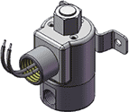 Technical drawing — MODEL BP21 1/4-18 NPT 2WNO BODY PORTS CONDUIT/BRACKET CONNECTION