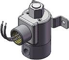 Technical drawing — MODEL BP21 1/8-27 NPT 2WNO BODY PORTS CONDUIT/BRACKET CONNECTION